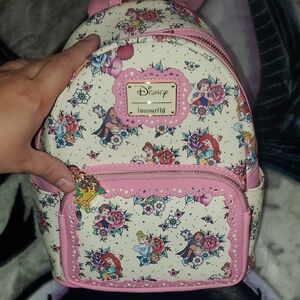 Loungefly Pink and Cream Floral Bag